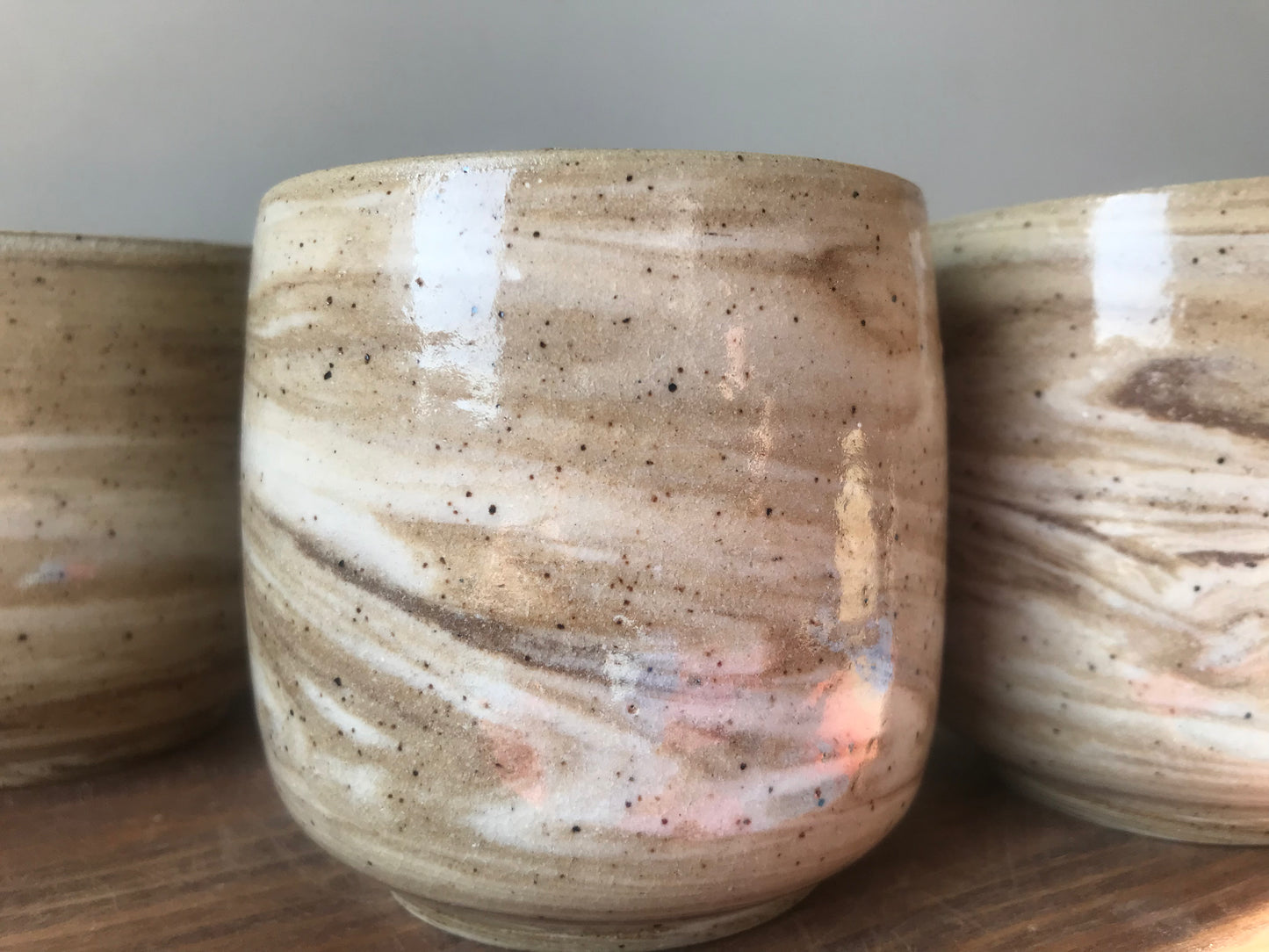 Recycled clay tumblers