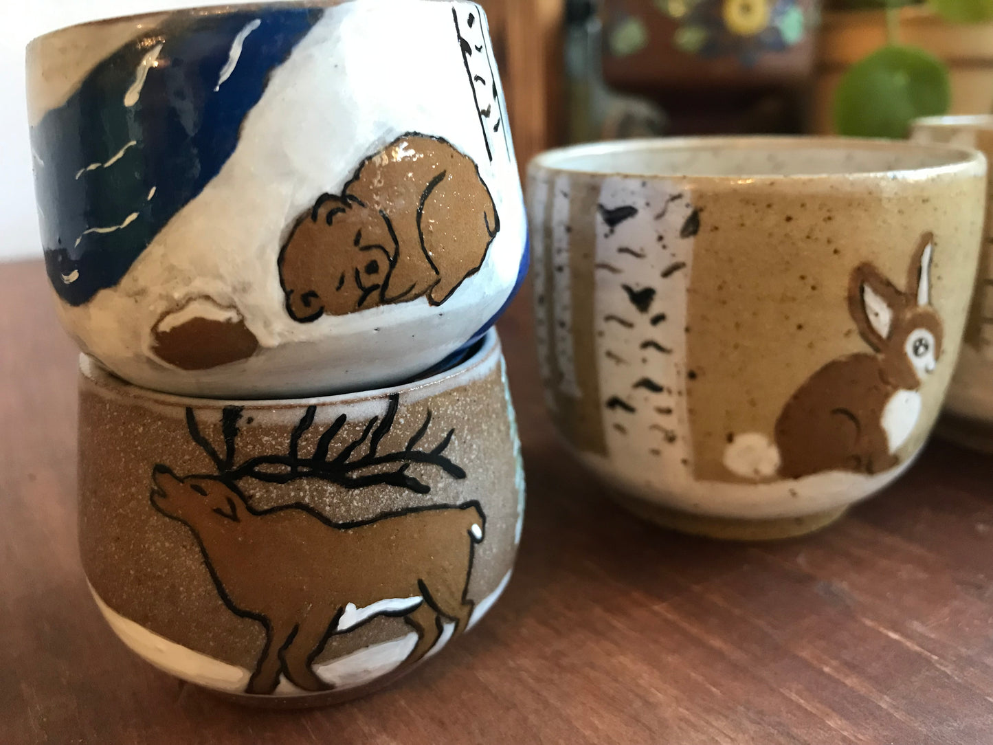Winter theme cups