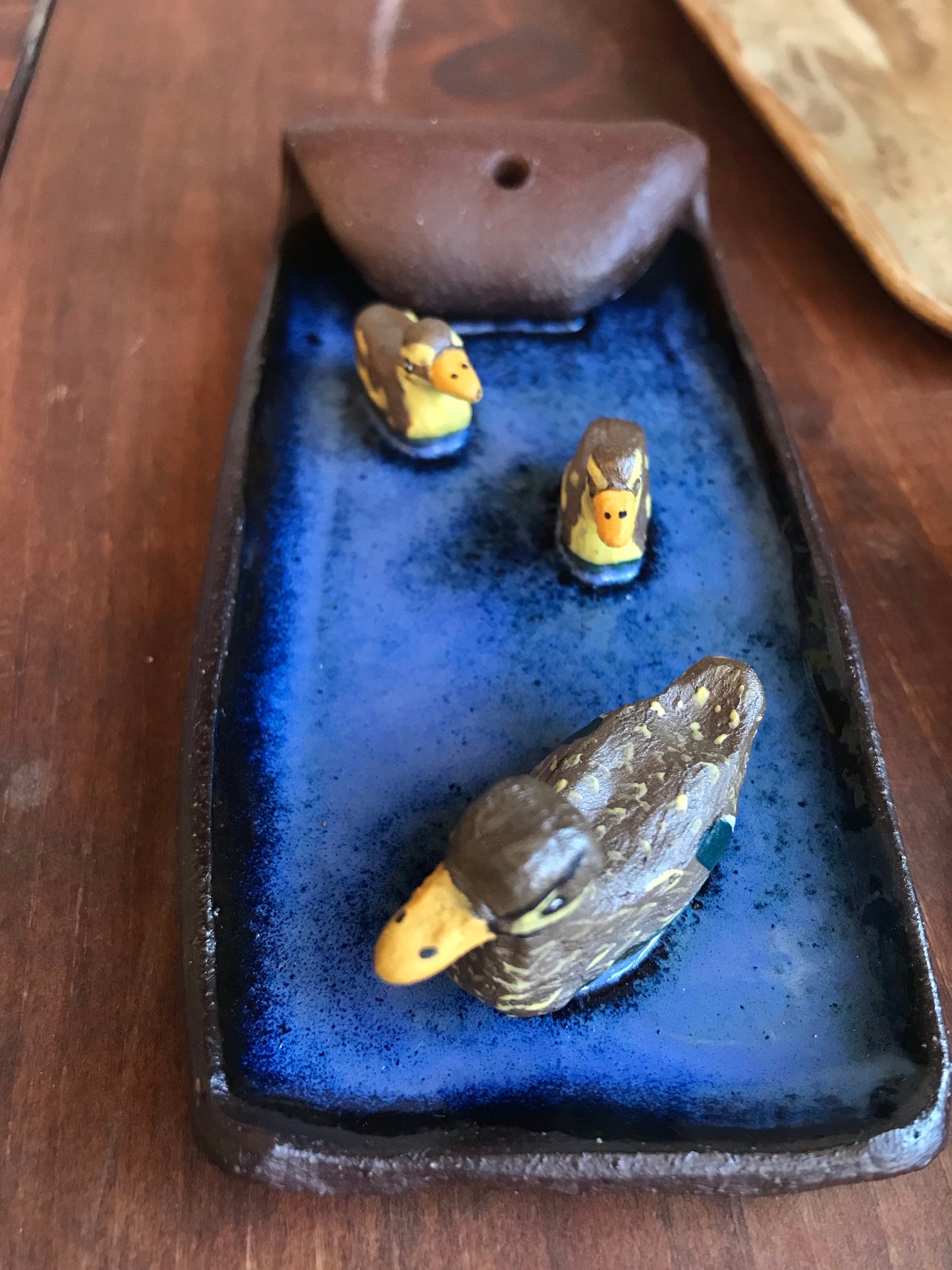 Duckling incense holder