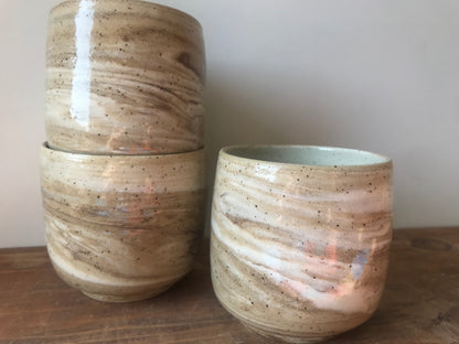 Recycled clay tumblers