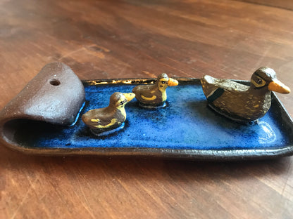 Duckling incense holder